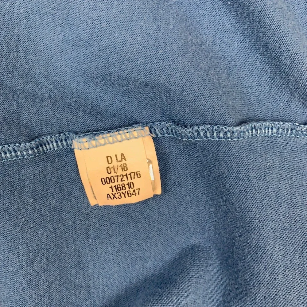 The North‎ Face T-Shirt Mens L Blue Cotton Standard Fit Crew Neck Graphic Logo